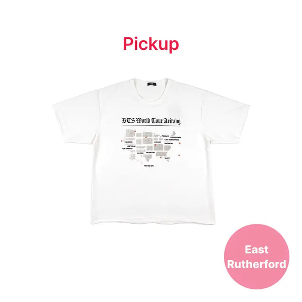 [BTS] [EAST RUTHERFORD] [US Exclusive] S/S Routing T-shirt (White)