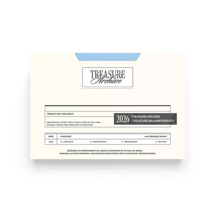 [TREASURE] [TREASURE ARCHIVE] MESSAGE CARD SET