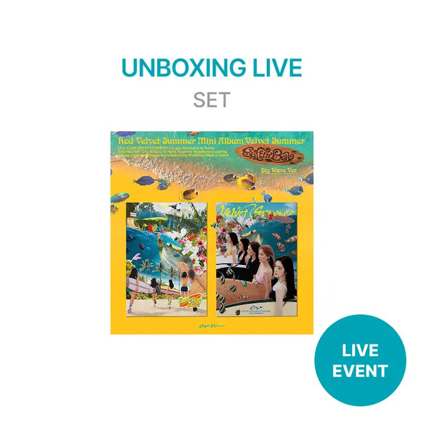 [Red Velvet] [UNBOXING LIVE] Summer Mini Album [Velvet Summer] (Big Wave Ver.) (Set)