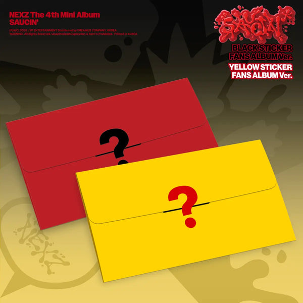 [NEXZ] The 4th Mini Album SAUCIN' (BLACK STICKER FANS ALBUM ver. / YELLOW STICKER FANS ALBUM ver.)