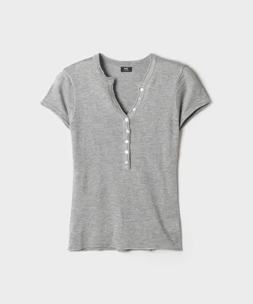 [SPAO] Cap Sleeve Henry Neck Knit / 캡소매 헨리넥 니트_SPKWG37G01