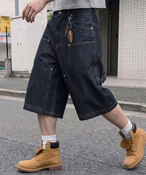 [ANOLORCODE] Carpenter Raw Denim Half Pants / 카펜터 하프 데님팬츠 (생지)