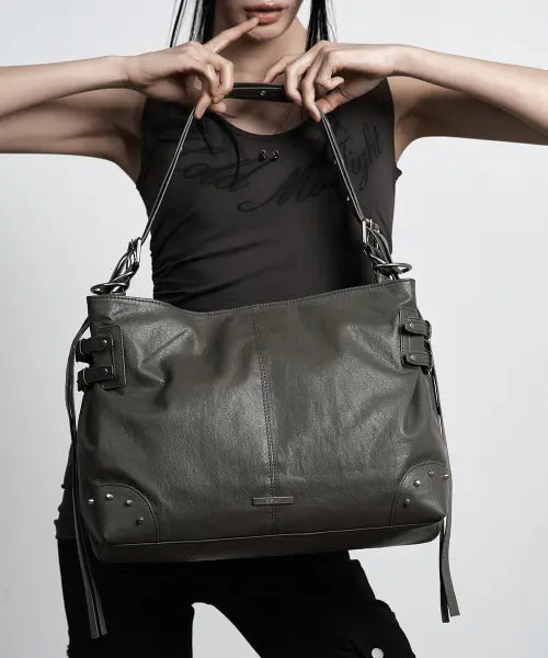 [AS YOU ARE] STUD TWO-WAY BIG BAG OLIVE / 스터드 투웨이 빅 백 올리브