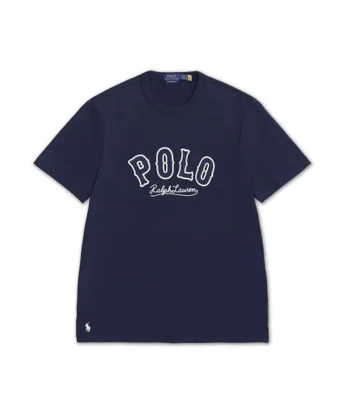 [POLO RALPH LAUREN] KNIT-T-SHIRT 10/1 JERSEY-NAVY-410 / 커스텀 슬림핏 웨스턴 로고 티셔츠-네이비