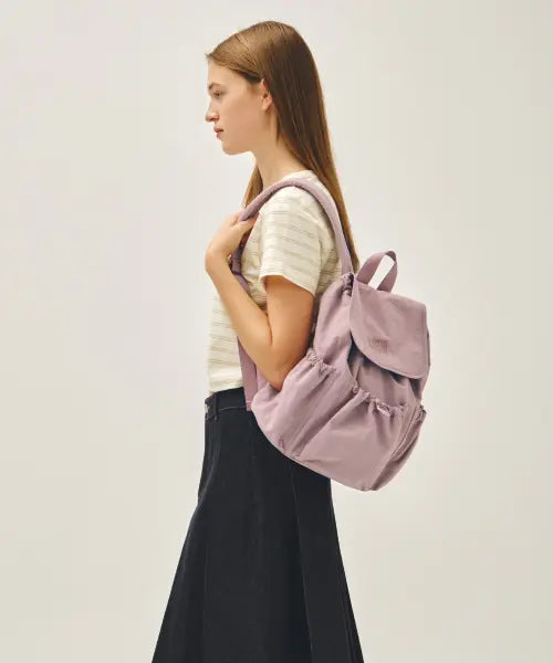 [MARITHÉ + FRANҪOIS GIRBAUD] CLASSIC LOGO STOPPER POCKET BACKPACK gray pink