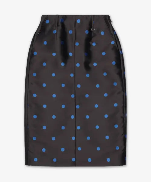 [MAISON SPECIAL] Polka Dot Mock Neck Skirt - Brown / 폴카 도트 모크 넥 스커트 - 브라운 / 21261515702BRN