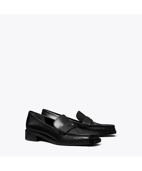 [TORYBURCH] Square Toe Loafers 25mm - Perfect Black / 스퀘어 토 로퍼 25Mm - 퍼펙트 블랙