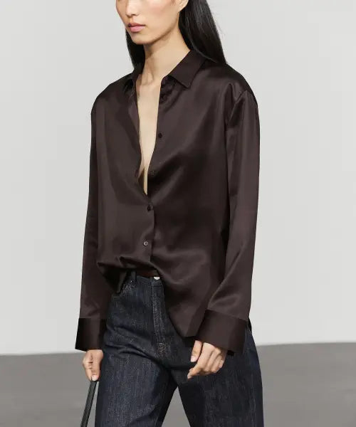 [MASSIMO DUTTI] Satin Fluid Shirt / 새틴 플루이드 셔츠