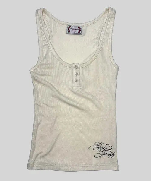 [SCULPTOR] Miss Grumpy Button-Up Top Cream