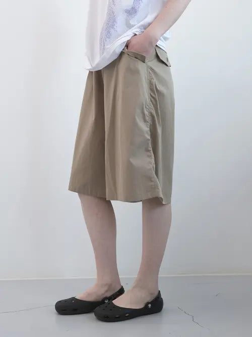 [ENZO BLUES] Washed Cotton Combat Half Pants (Beige) / 워싱 코튼 컴뱃 하프 팬츠 (Beige)