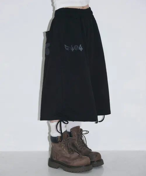 [SLEEKGLOW] Side Shirring Bermuda Sweatpants [Black] / 사이드 셔링 버뮤다 스웨트 팬츠[블랙]