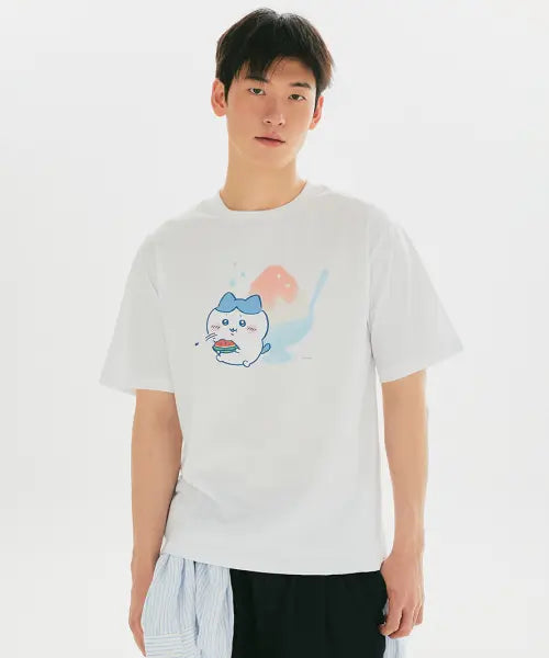 [SPAO] MONZAKGUI Short Sleeve T-Shirt (Light Blue) / [먼작귀] 반팔 티셔츠(LIGHT BLUE)_SPRLG25U04