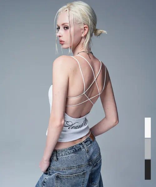 [AVANDRESS] Van Cross Back String Cap Sleeveless / 반 크로스 백 스트링 캡나시_3Colors