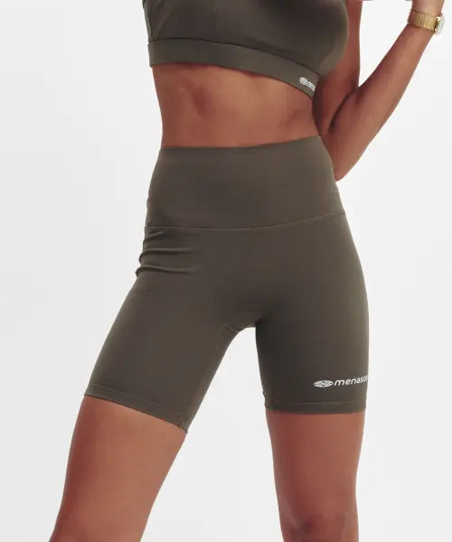 [MENASOO] High Waisted Biker Leggings_Khaki