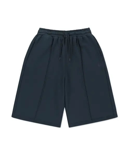 [BROWNBREATH] TAG TUCK SWEAT SHORTS - BLUE