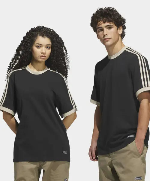 [ADIDAS] FSBS RINGER TEE     BLACK/KHATHR / 스케이트보딩 링거 티셔츠 - 블랙:카키 / KS4343