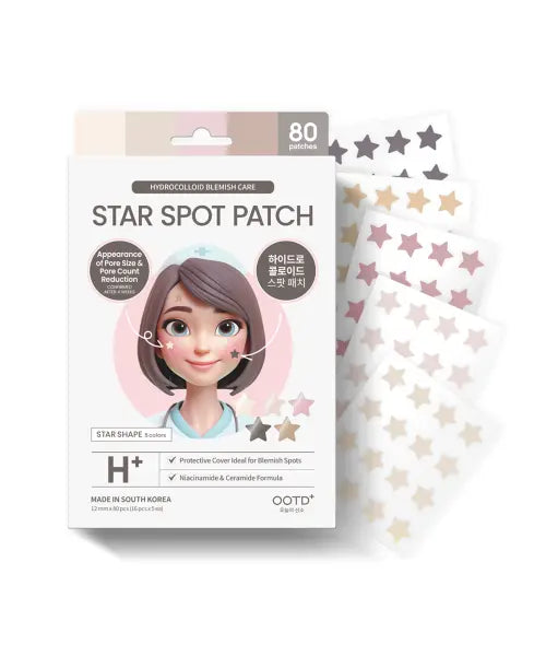 [OOTD BEAUTY] #OOTD Star Spot Patch - Nude Beige (80dots) / 스킨톤 별패치 트윙클 리틀 스타 아크네 스팟 패치 - 누드베이지 (80매입)