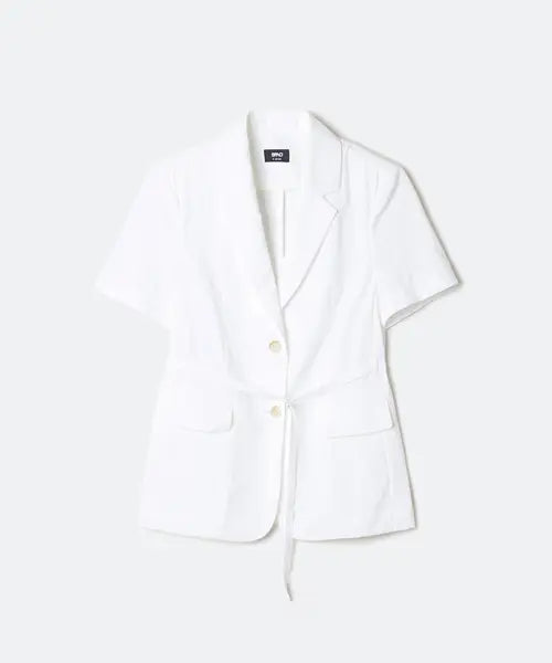 [SPAO] Belted Short Sleeve Jacket / 벨티드 반팔 재킷_SPJKG25W01