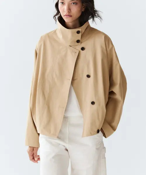 [MASSIMO DUTTI] High Neck Pleats Detail Bomber Jacket / 하이넥 플리츠 디테일 봄버 재킷
