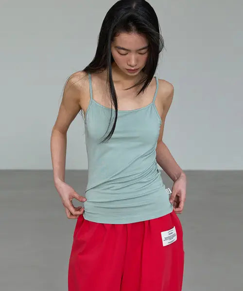 [MICHIKO LONDON KOSHINO] Basic Modal Sleeveless Top with Built-in Cups - Dusty Mint / (캡 내장) 베이직 모달 슬리브리스 더스티 민트