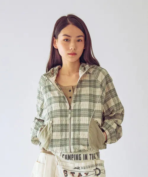 [DOD] Women's Seersucker Check Jacket (Ivory) / 여성) 시어서커 체크 자켓(IVORY)