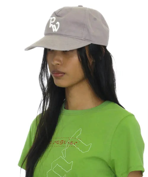 [PARTIMENTO WOMEN] WASHED PW EMBROIDERED GRANDAD CAP_LIGHT GREY / 워시드 PW 엠브로이더드 그랜대드 캡_라이트 그레이