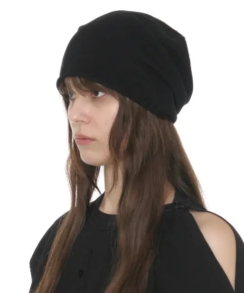 [PARTIMENTO WOMEN] LIGHTWEIGHT DRAPE BEANIE_BLACK / 라이트웨이트 드레이프 비니_블랙