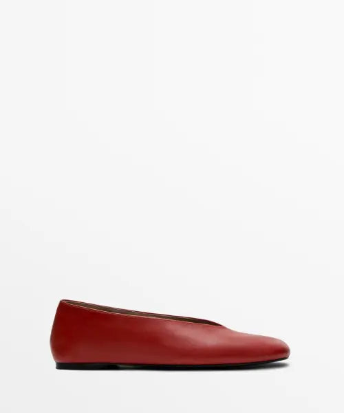 [MASSIMO DUTTI] Soft Leather Ballerina Flats / 소프트 레더 발레리나