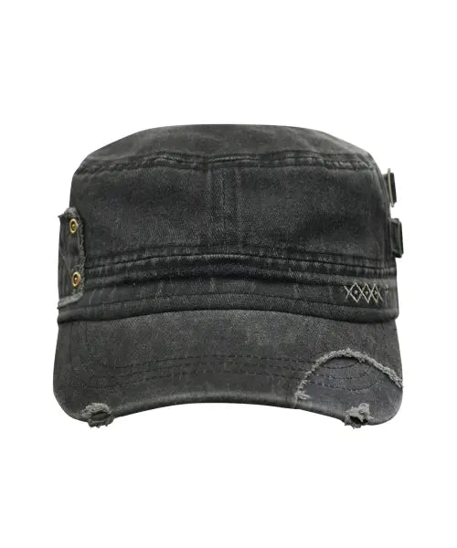 [MAINBOOTH] Patchwork Military Cap(CHARCOAL)