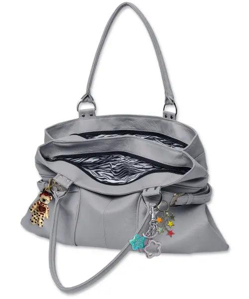 [VISUAL COLLECTOR] Inner Zebra Buckle Big Bag [Black] / 이너 지브라 버클 빅 백 [쿨 그레이]