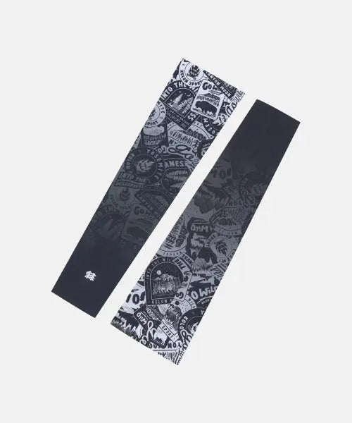 [KOLON SPORT] Unisex Moss Dry Seamless Print Arm Sleeves QEHEX26303BLK / 남녀공용 모스드라이 심리스 프린트 팔토시 QEHEX26303BLK