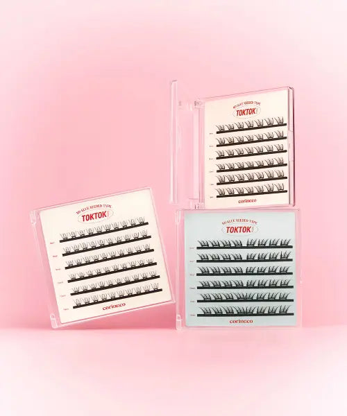 [CORINGCO] Tok Tok Hara No Glue Easy Cut Eyelashes (Choose 1 of 4 types) / 톡톡하라 노글루 속눈썹 이지컷 (4종택1)