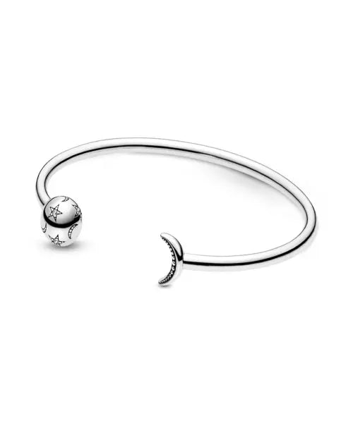 [PANDORA] Pandora Moments Moon \u0026 Star Open Bangle / 판도라 모멘츠 문 \u0026 스타 오픈 뱅글_599120C01