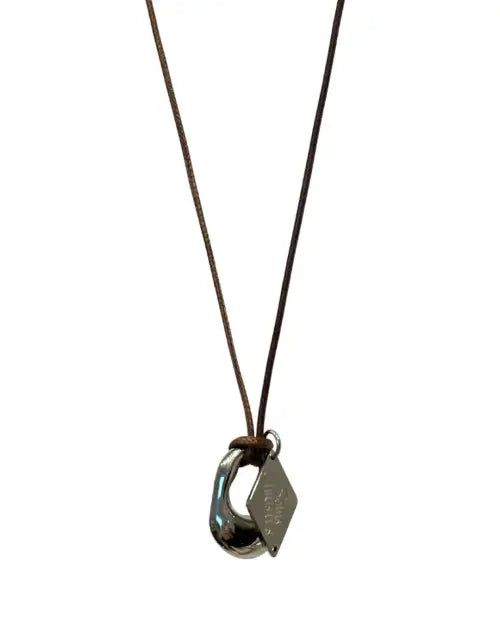 [RESTORE] SOLUS CHRISTUS Leather long necklace [BROWN]
