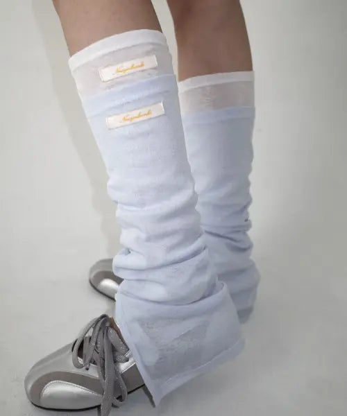 [NEWYORKWORKS] Airy Slit See-through Leg Warmers_BLUE / 에어리 슬릿 시스루 트임 레그워머_BLUE