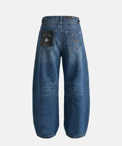 [BADBLOOD] Viper 301 Semi Curved Pants - Mid Blue Denim / 바이퍼 301 세미 커브드 팬츠 - 미드블루데님