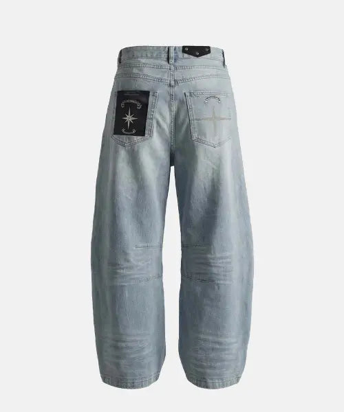[BADBLOOD] Viper 301 Semi-Curved Pants - Light Blue Denim / 바이퍼 301 세미 커브드 팬츠 - 라이트블루데님