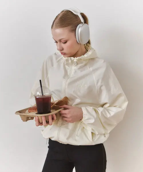 [OONE] Sheer Hooded Wind Jacket_Cream