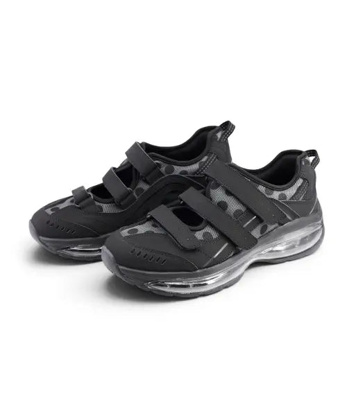 [YASE] Songe Songe X Yase 3-Strap Airsole Mary Jane Dot Grey / 송이송이 x 야세 3-스트랩 에어솔 메리제인 도트 그레이