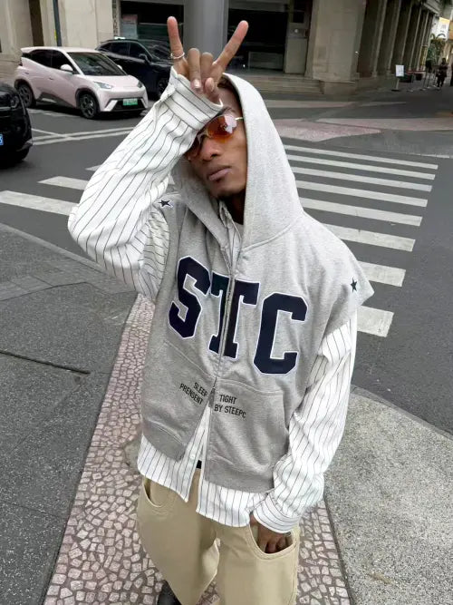 [STEEPC] STC*Cotton hood vest / STC*코튼 후드 베스트