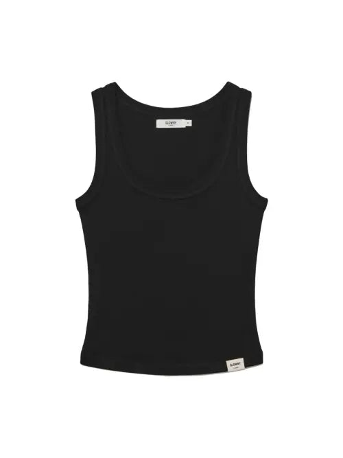 [GLOWNY] G CLASSIC SCOOP NECK SLEEVELESS (BLACK)