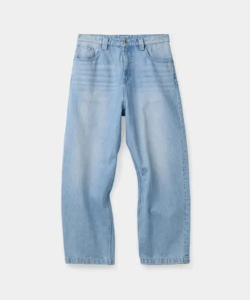 [COOR] Ice Blue Washed Baggy Fit Jeans / 아이스 블루 워시드 배기 핏 진스 (아이스블루)
