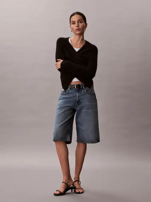 [CALVIN KLEIN JEANS] Women's Tencel Denim Long Shorts 47F771G SLN / 여성 텐셀 데님 롱쇼츠 47F771G SLN