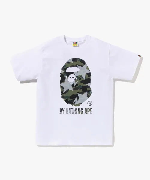 [BAPE] Star Oversized Print First Camo BY BATHING APE TEE(M) WHITE/GREEN / 스타 오버 프린트 퍼스트 카모 BY BATHING APE TEE(M) WHITE/GREEN