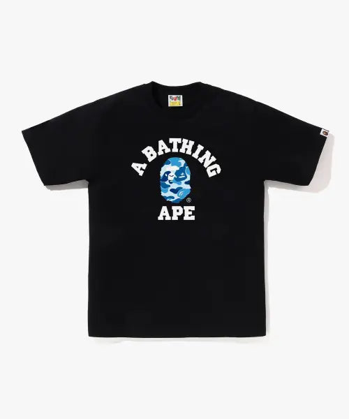 [BAPE] ABC CAMO COLLEGE TEE M_BKXBL / ABC 카모 콜리지 티셔츠(M) BLACK/BLUE