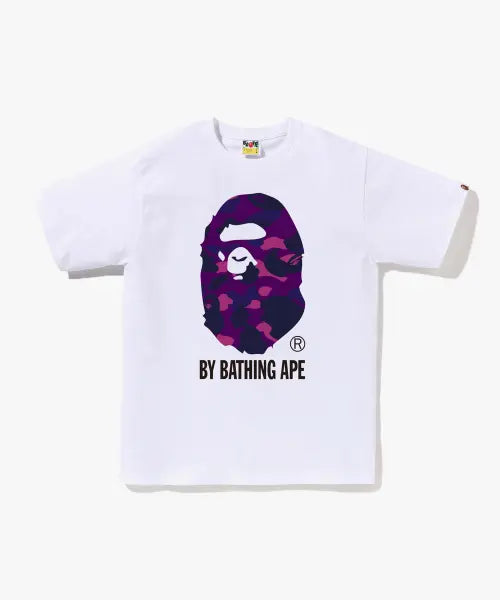 [BAPE] Color Camo BY BATHING APE T-shirt (M) WHITE/PURPLE / 컬러 카모 BY BATHING APE 티셔츠(M) WHITE/PURLE