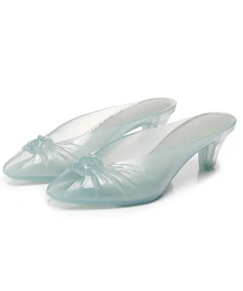[UMBRELLA ON THE GO] Women's Signature Jelly Mule Glass Open-Toe High Heels / 우먼즈 시그니처 젤리 뮬 글라스 오픈토 하이힐