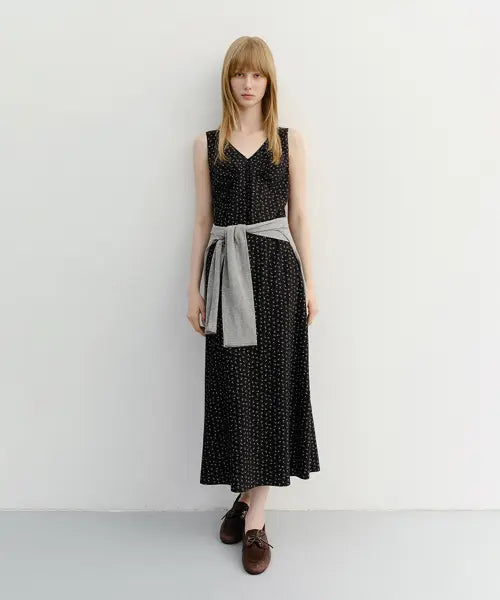 [DUNST] SLEEVELESS PATTERNED DRESS BLACK / SLEEVELESS PATTERNED DRESS_UDDR6B224_BLACK
