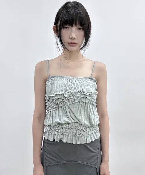 [FLAREUP] Draped Wrinkle Sleeveless (FL-178_Gray)