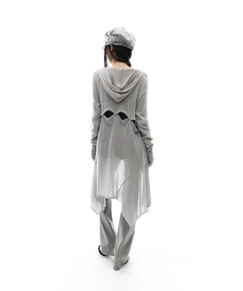[OJOS] Detach Panel Knit Hoodie / Grey